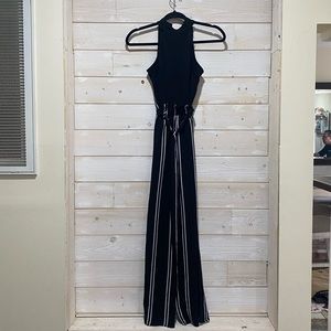 HALTER JUMPSUIT. BLACK and WHITE. NEW W/TAGS. SIZE XX.  MiAmi Francescas